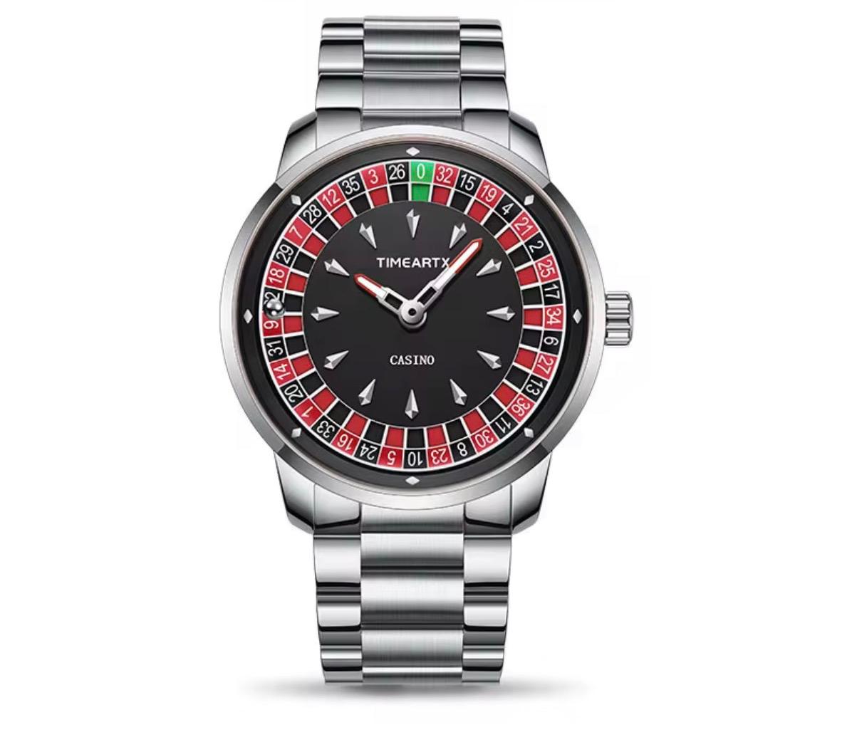 TIMEARTX Casino Royale — Montre Automatique Homme Cadran Roulette