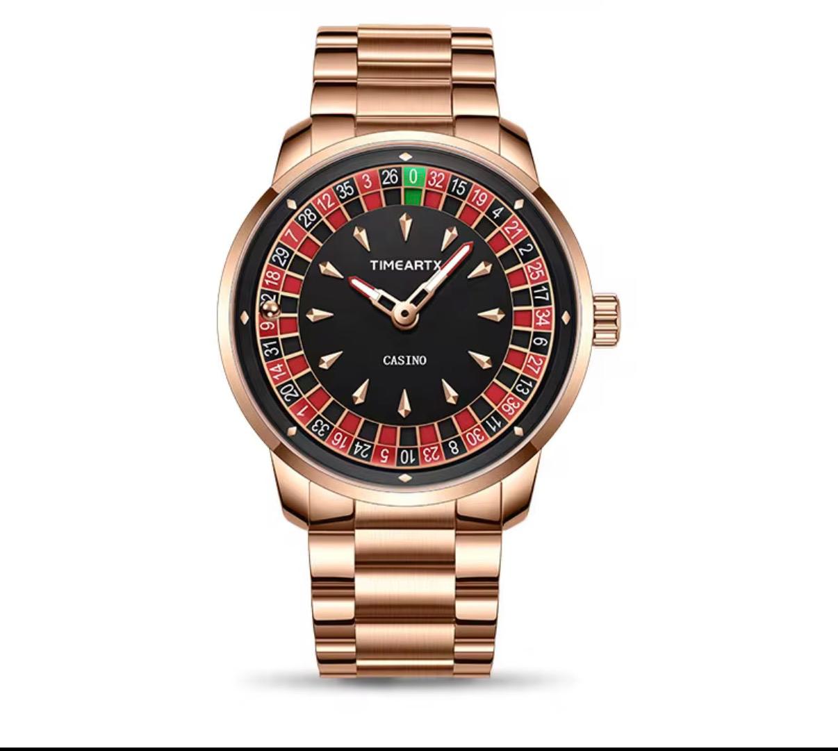 TIMEARTX Casino Royale — Montre Automatique Homme Cadran Roulette